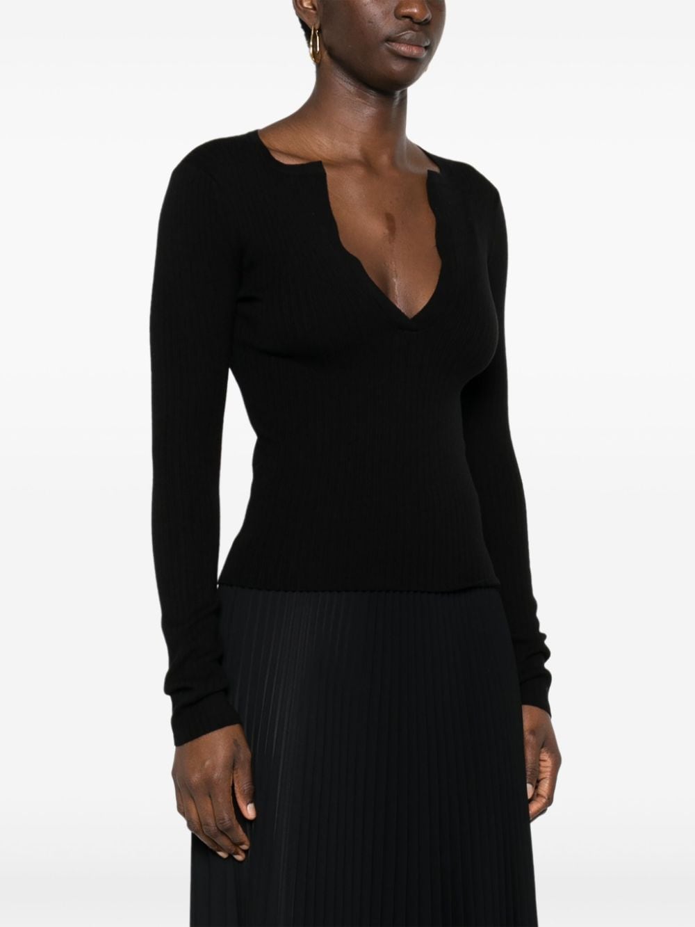 Shop Max Mara Urlo Ribbed Jumper In Black