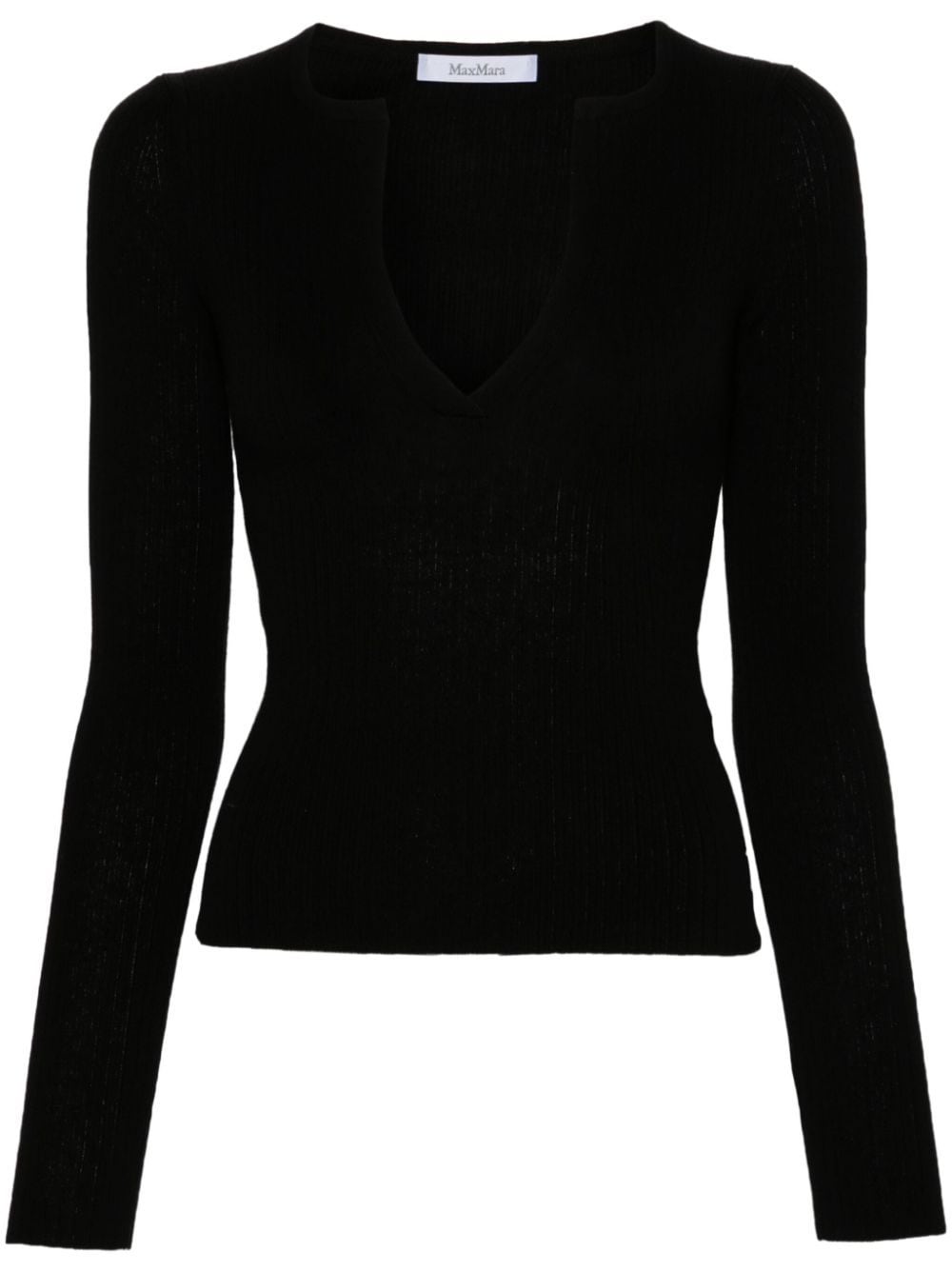 Shop Max Mara Urlo Ribbed Jumper In Black