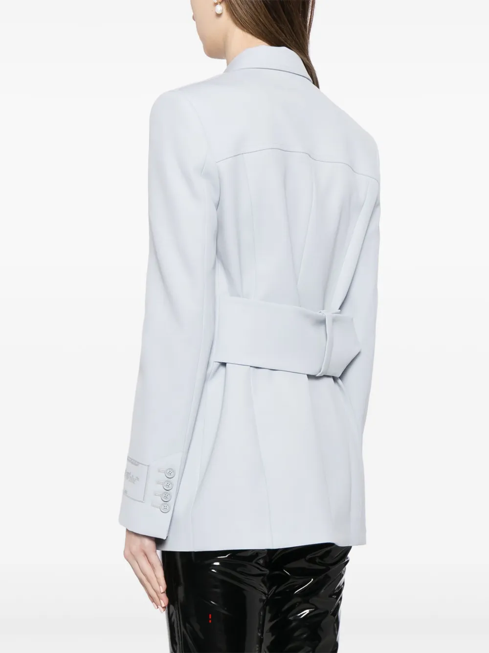 Off-White Blazer met geborduurd logo Blauw