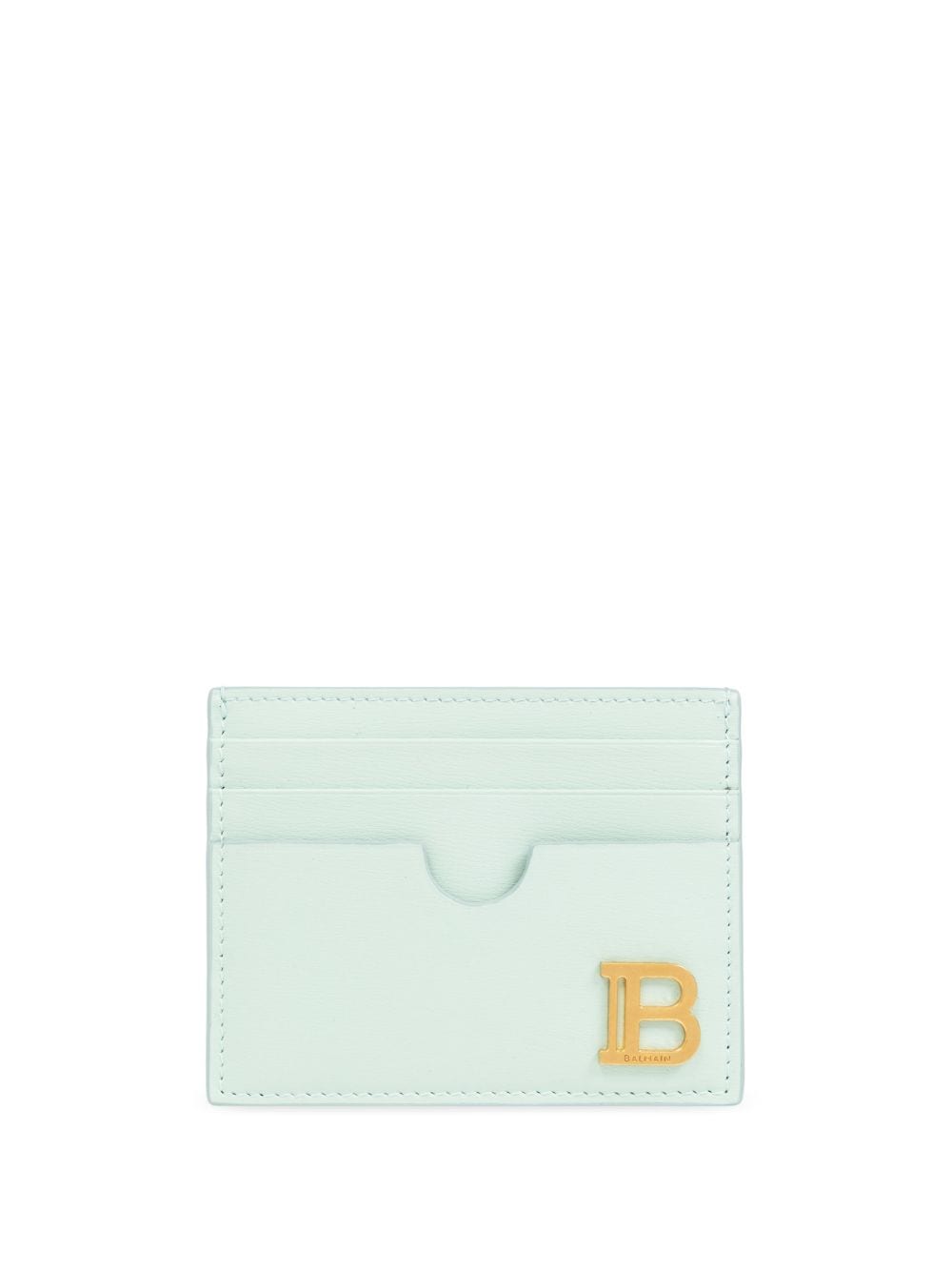 Balmain logo-plaque leather cardholder - Blau