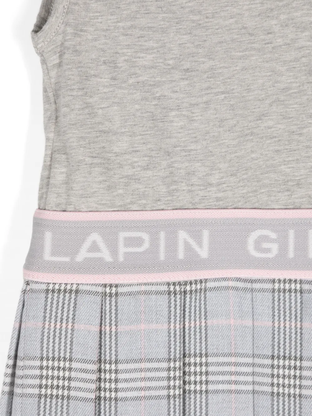 Lapin House Geplooide jurk Grijs
