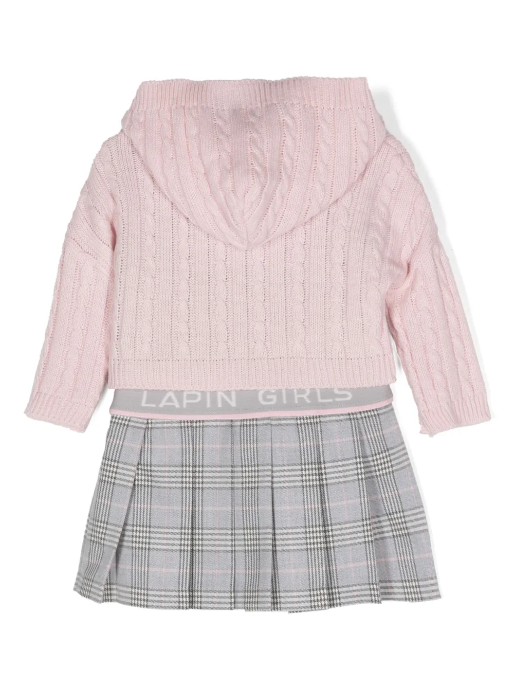 Lapin House Geplooide jurk Grijs