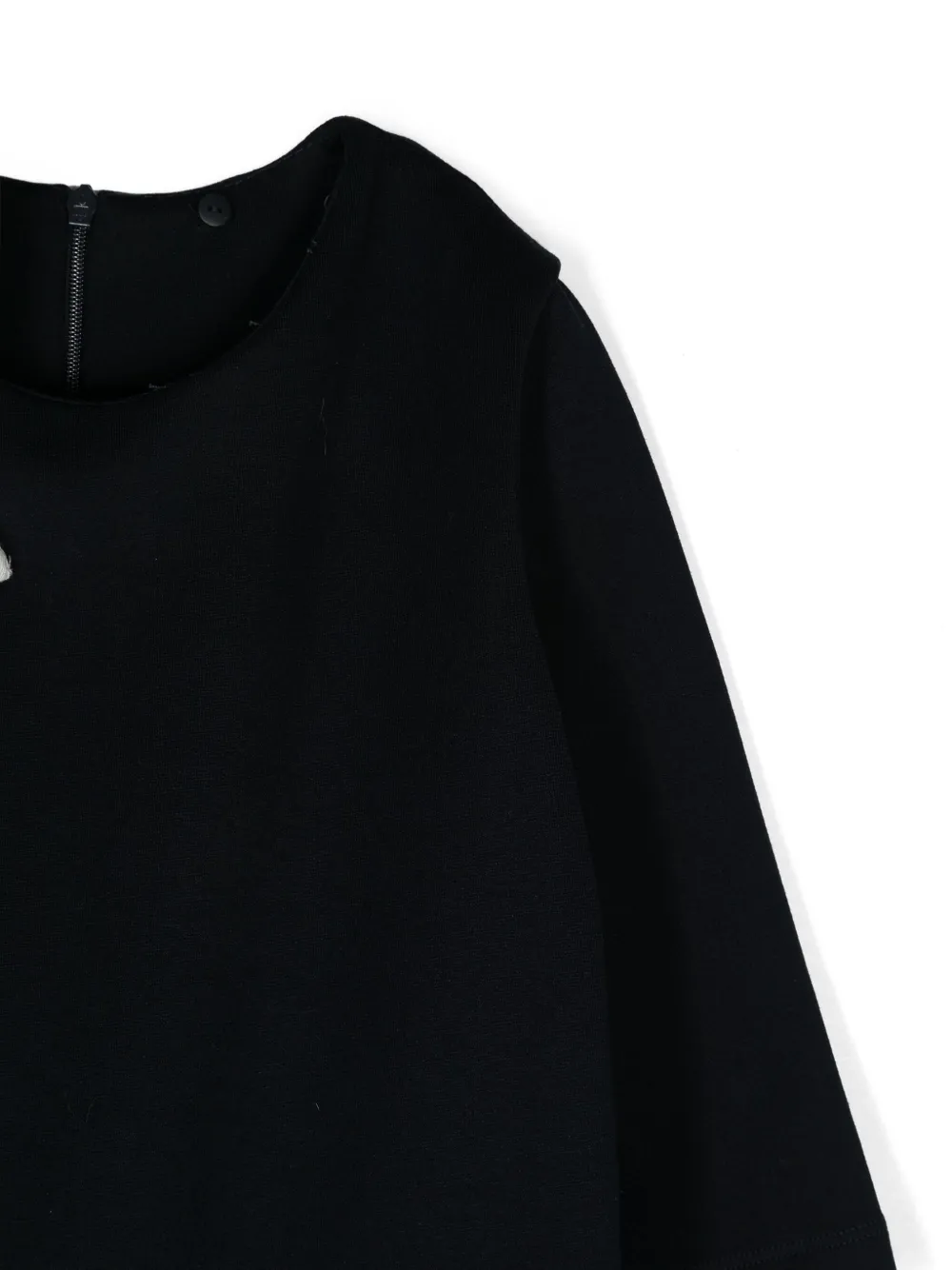Lapin House Geplooide jurk met polokraag en pailletten Blauw
