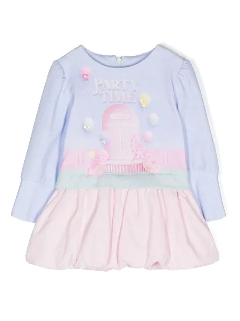 Lapin House graphic-print puffball dress