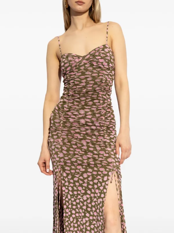 DVF Diane Von Furstenberg Lester Tiny Rose print Dress Farfetch