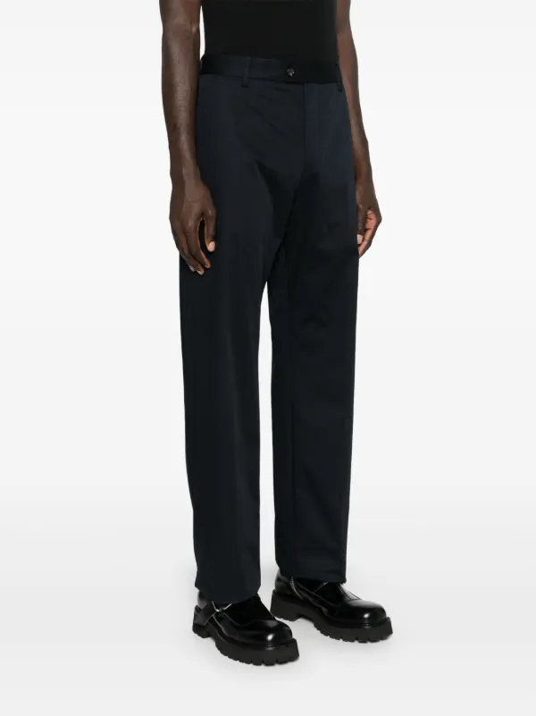 Alexander McQueen Gabardine straight-leg Trousers | Blue