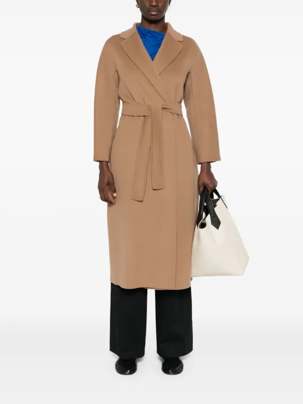 S Max Mara Esturia ベルテッド コート | ブラウン | FARFETCH JP