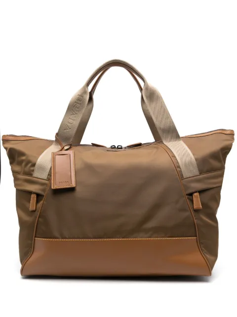 Prada triangle-logo duffle bag