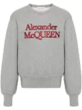 Alexander McQueen embroidered-logo sweatshirt - Grey