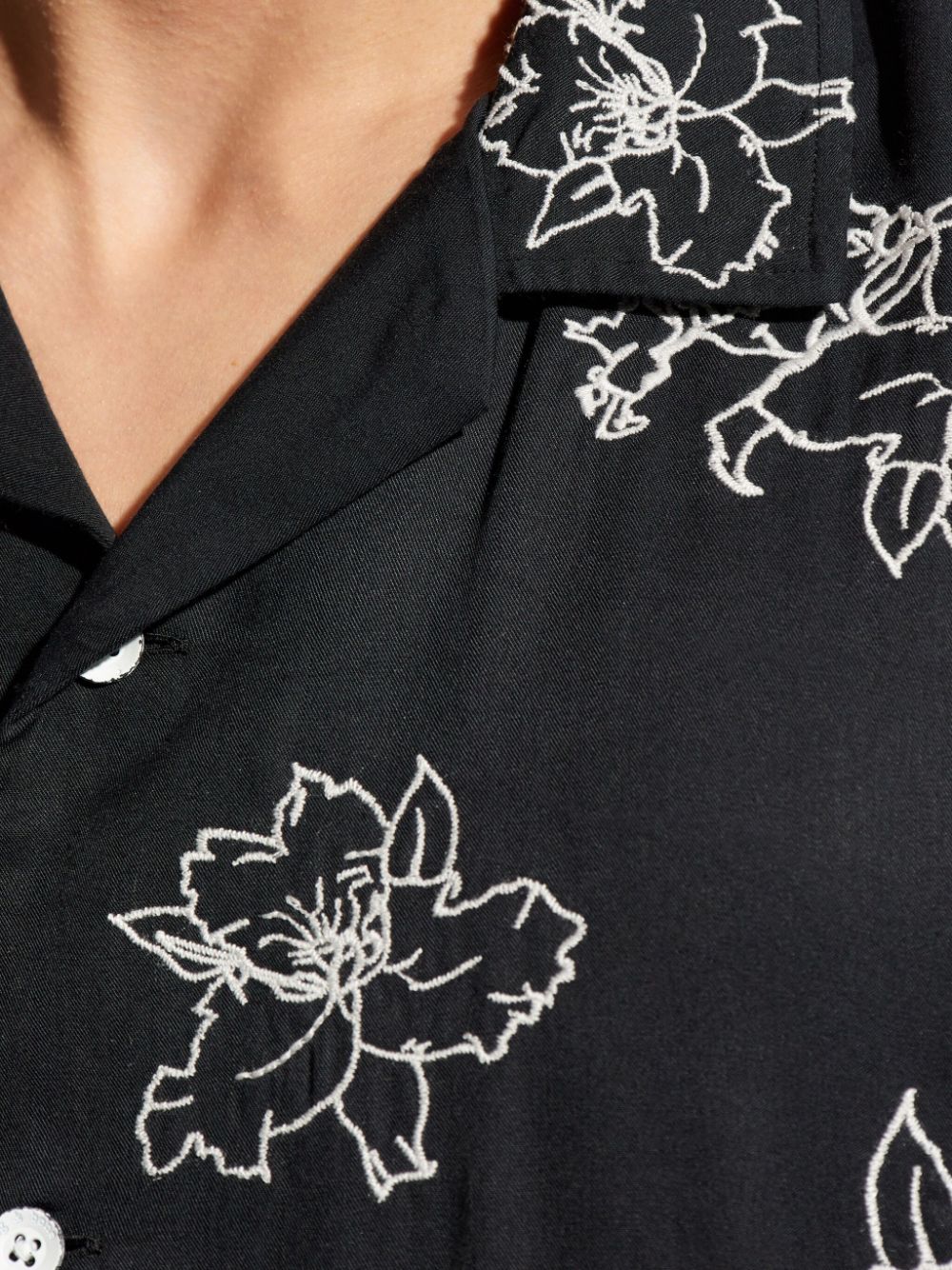 rag & bone Overhemd met bloemenprint Zwart