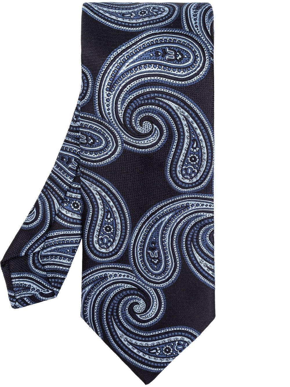 ETRO Zijden stropdas met paisley jacquard Blauw