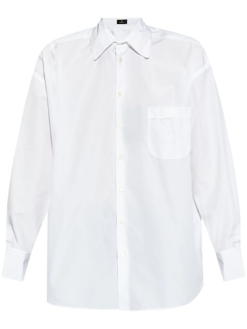 ETRO logo-embroidered poplin shirt Women