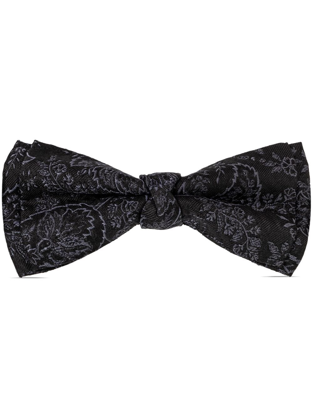 Etro Floral-jacquard Twill Bow Tie In Black