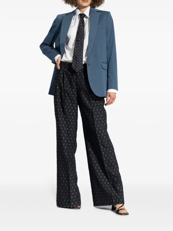 【関税込み】ETRO PALAZZO PANTS ETRO geometric-print Palazzo Pants | Blue | FARFETCH BH