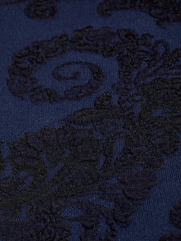 ETRO パターンインターシャ ニットトップ | ブルー | FARFETCH JP