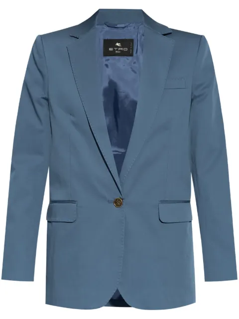 ETRO single-breasted cotton blazer
