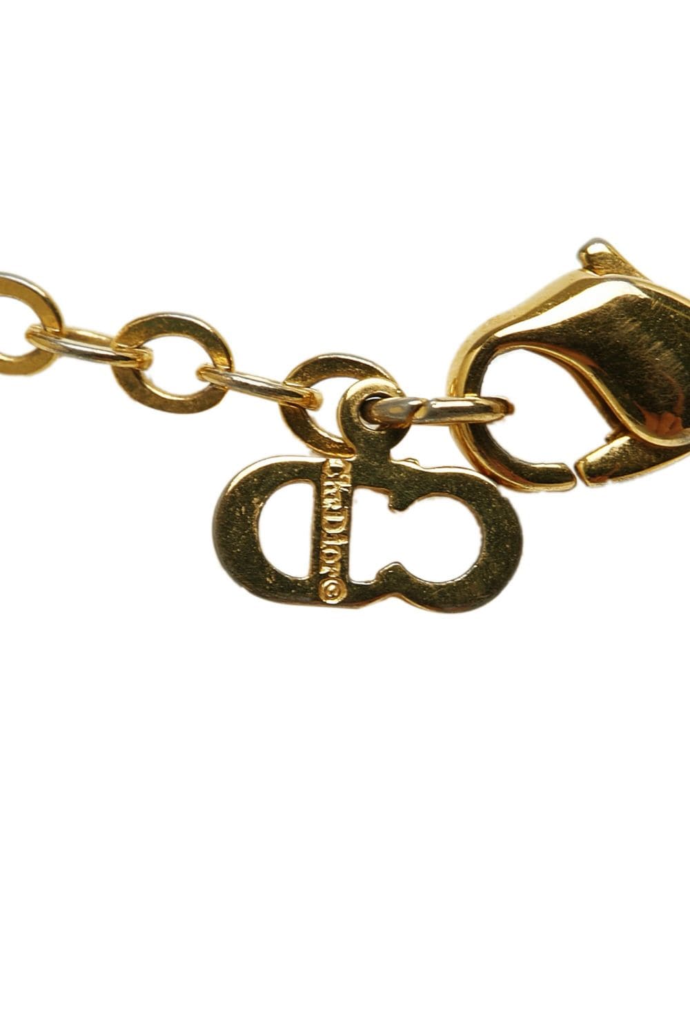 Pre-owned Dior Logo Pendant 装饰项链（2010-2024年典藏款） In Gold