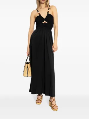 Robe DVF Diane Von Furstenberg LELETTE - Mousseline De Soie Grise, Sans Bretelles, Taille 44, Neuve Avec étiquettes