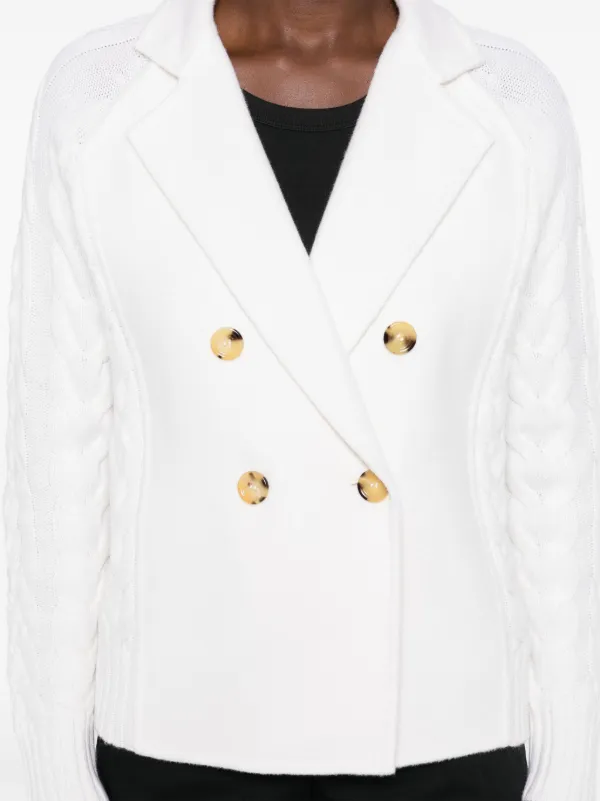 Max Mara Micio double-breasted Jacket | White | FARFETCH