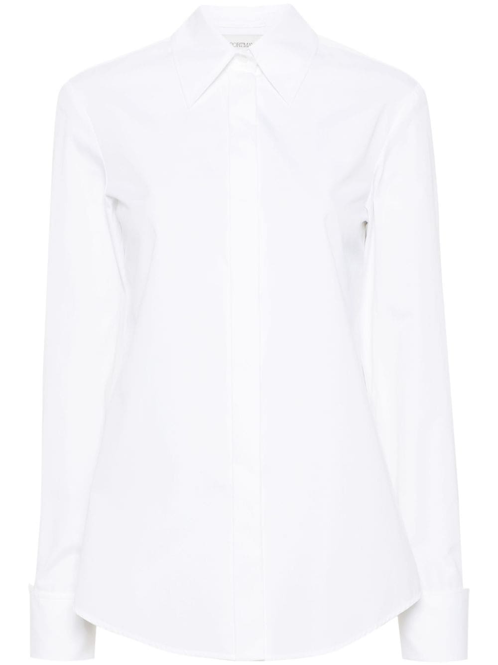 Shop Sportmax Oste Cotton Poplin Shirt In White