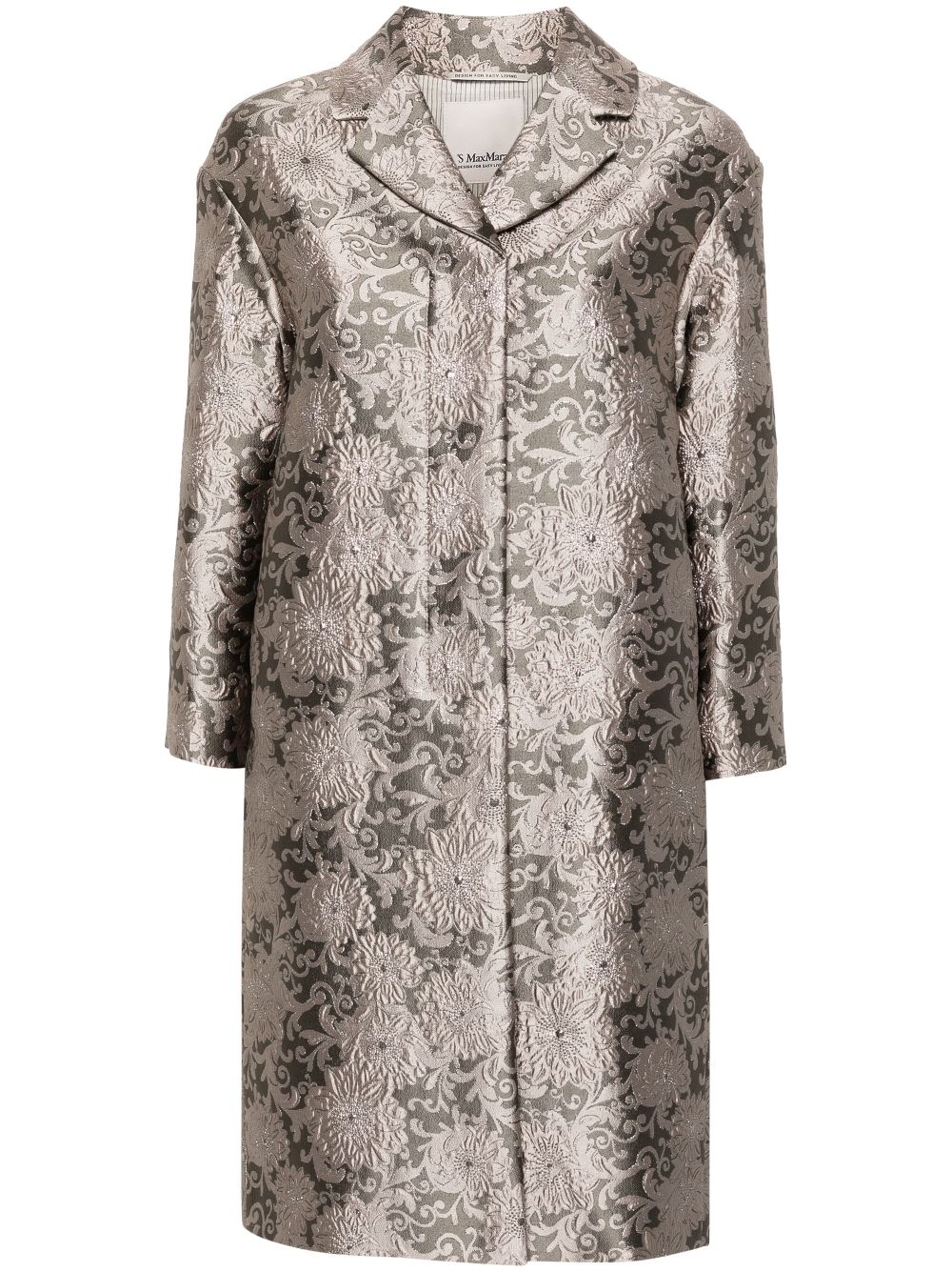 'S Max Mara Effige floral-jacquard coat Women