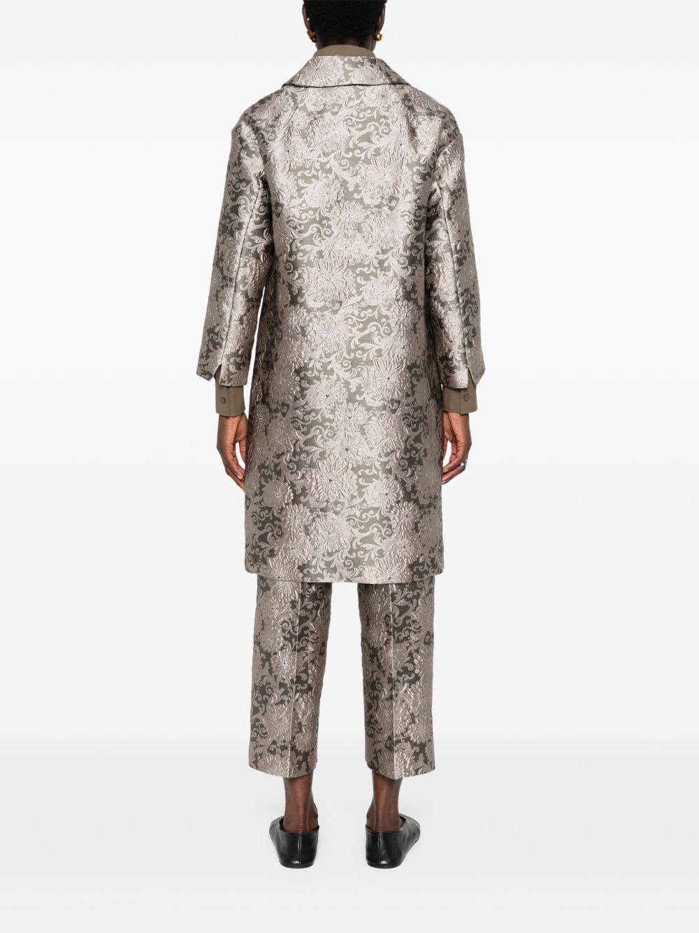 'S Max Mara Effige floral-jacquard coat Women