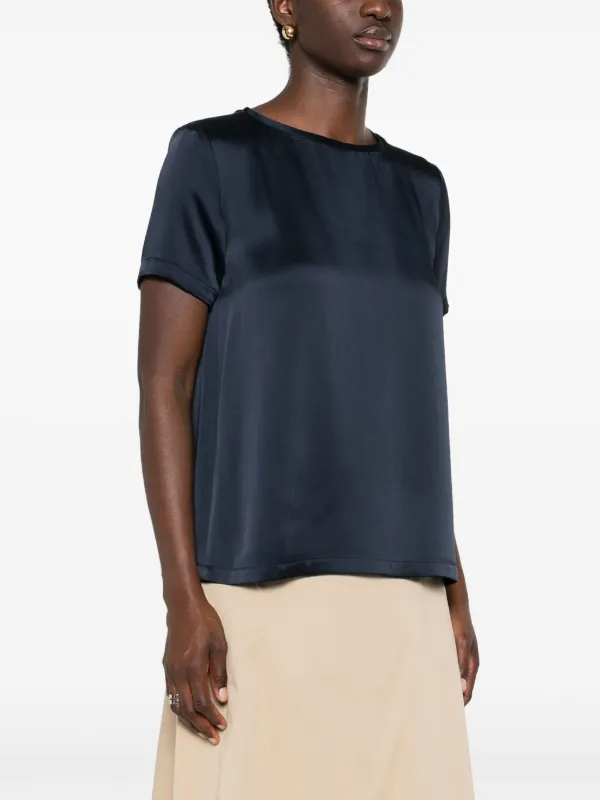 【★日本未入荷★】 S MAXMARA ☆ サテンTシャツ REBECCA S Max Mara Rebecca サテンTシャツ | ブルー | FARFETCH JP