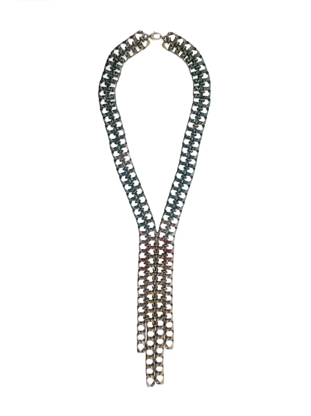 Pre-owned Gucci 2010s Chain-link Necklace In Green