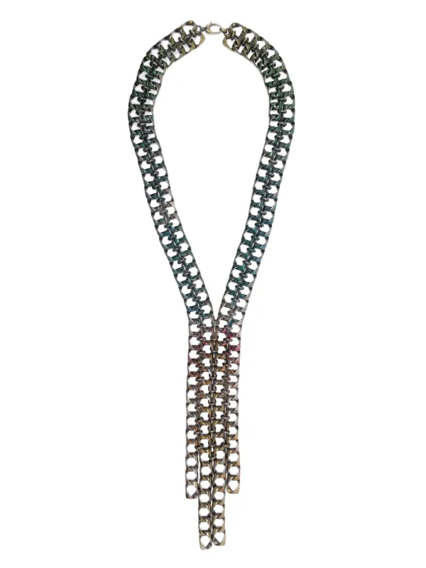 Gucci Pre-owned 2010s Chain-link Necklace in Green