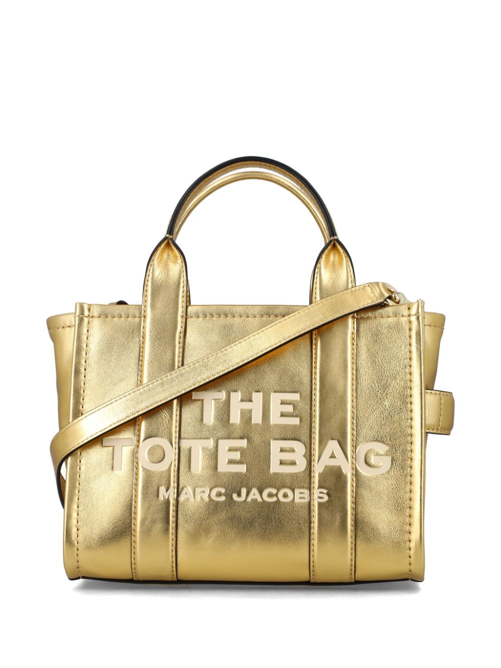 Marc Jacobs The Small Tote Metallic Bag In Gold