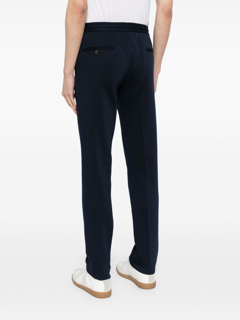 Shop Polo Ralph Lauren Elasticated-waist Tailored Trousers In Blue