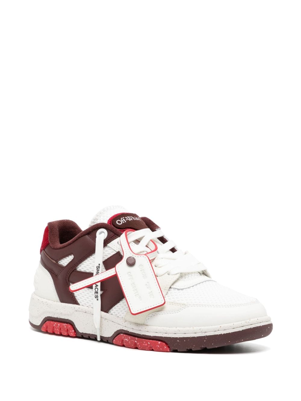 Off-White Out Of Office panelled leather sneakers - Bruin
