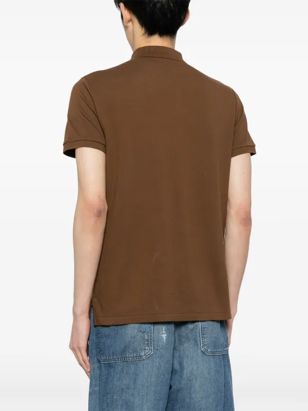 Polo Ralph Lauren short-sleeve Cotton Polo Shirt | Brown | FARFETCH