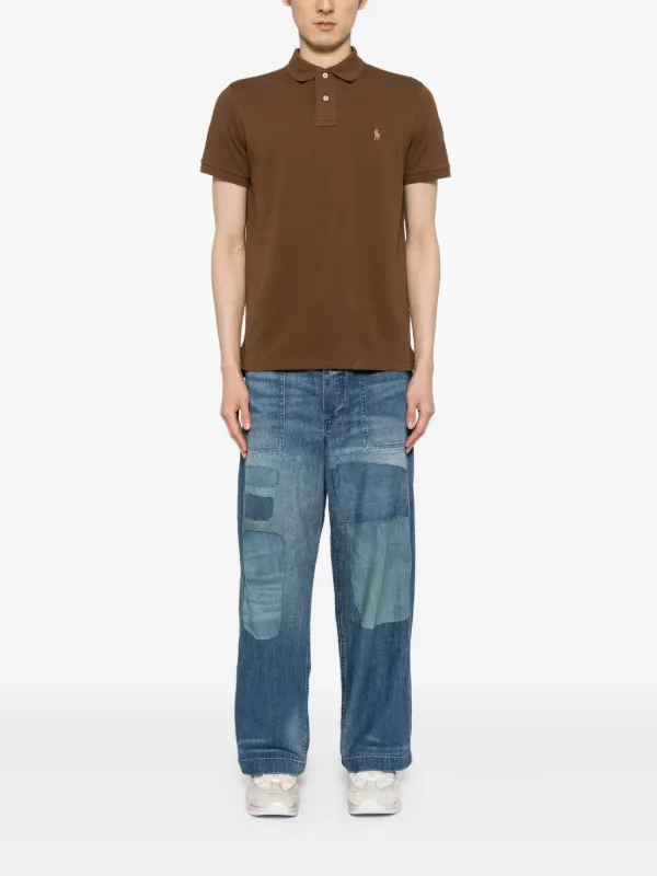Polo Ralph Lauren short-sleeve Cotton Polo Shirt | Brown | FARFETCH