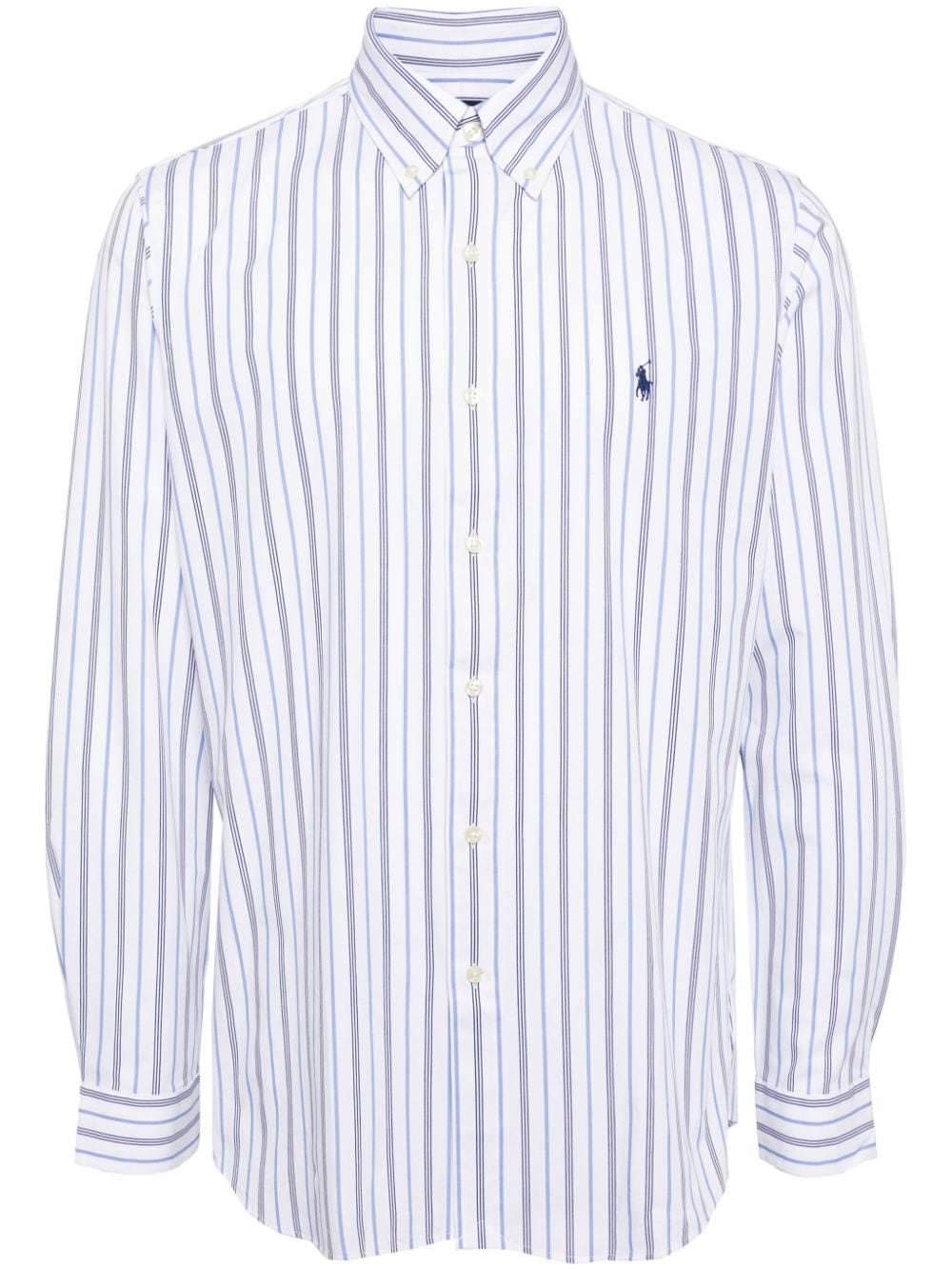 Polo Ralph Lauren Striped Long-sleeve Shirt In White