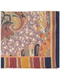 ETRO graphic-print frayed scarf - Yellow