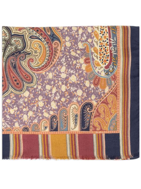 ETRO graphic-print frayed scarf Women