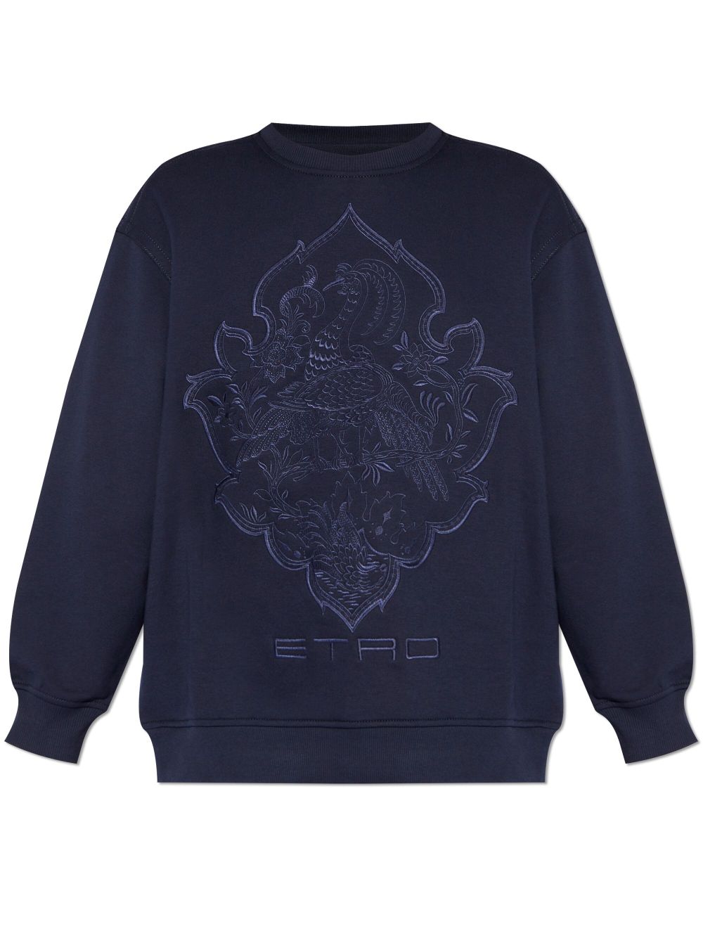 ETRO logo-embroidered sweatshirt Blauw