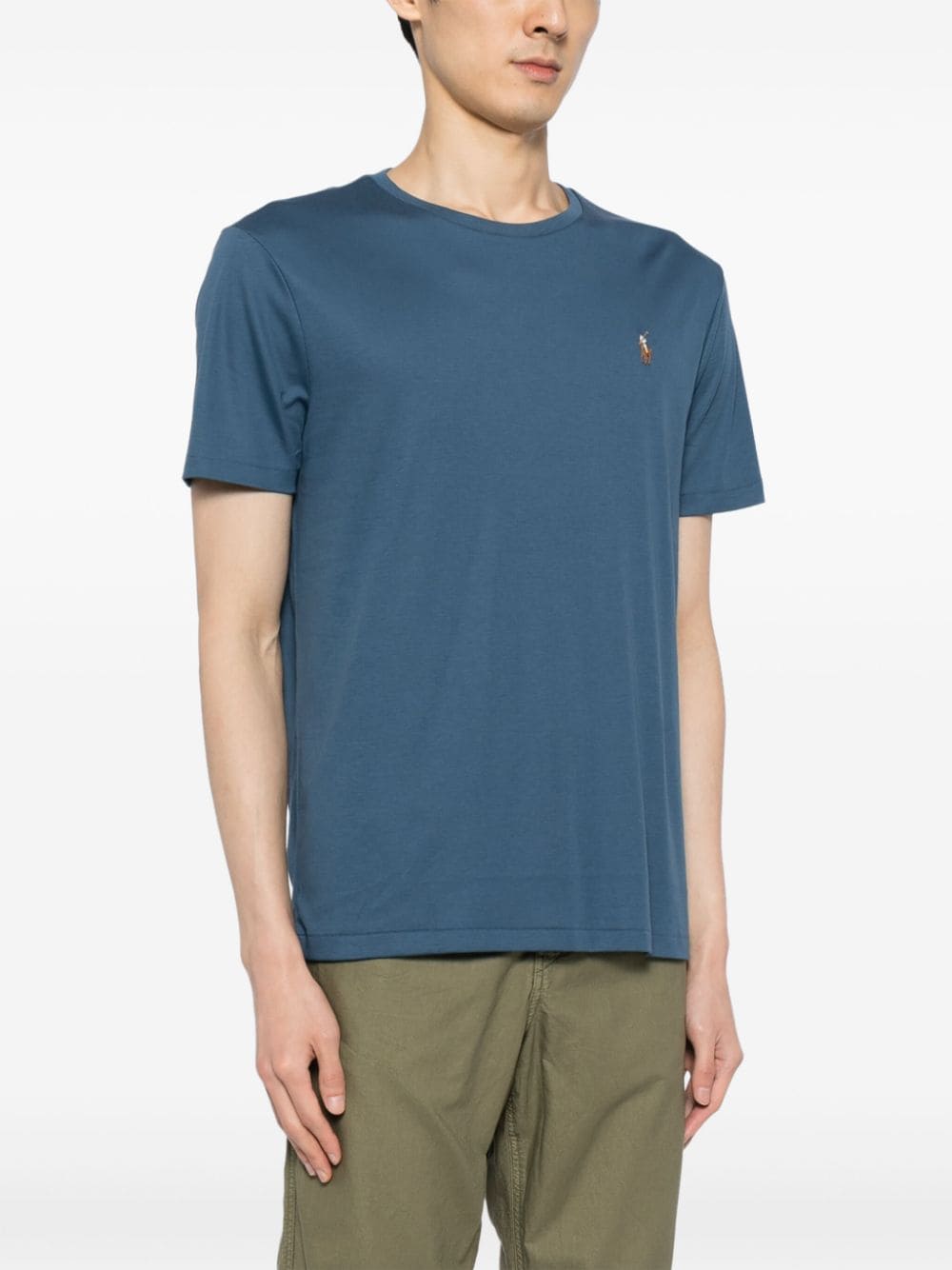 Shop Polo Ralph Lauren Short-sleeve Cotton T-shirt In Blue