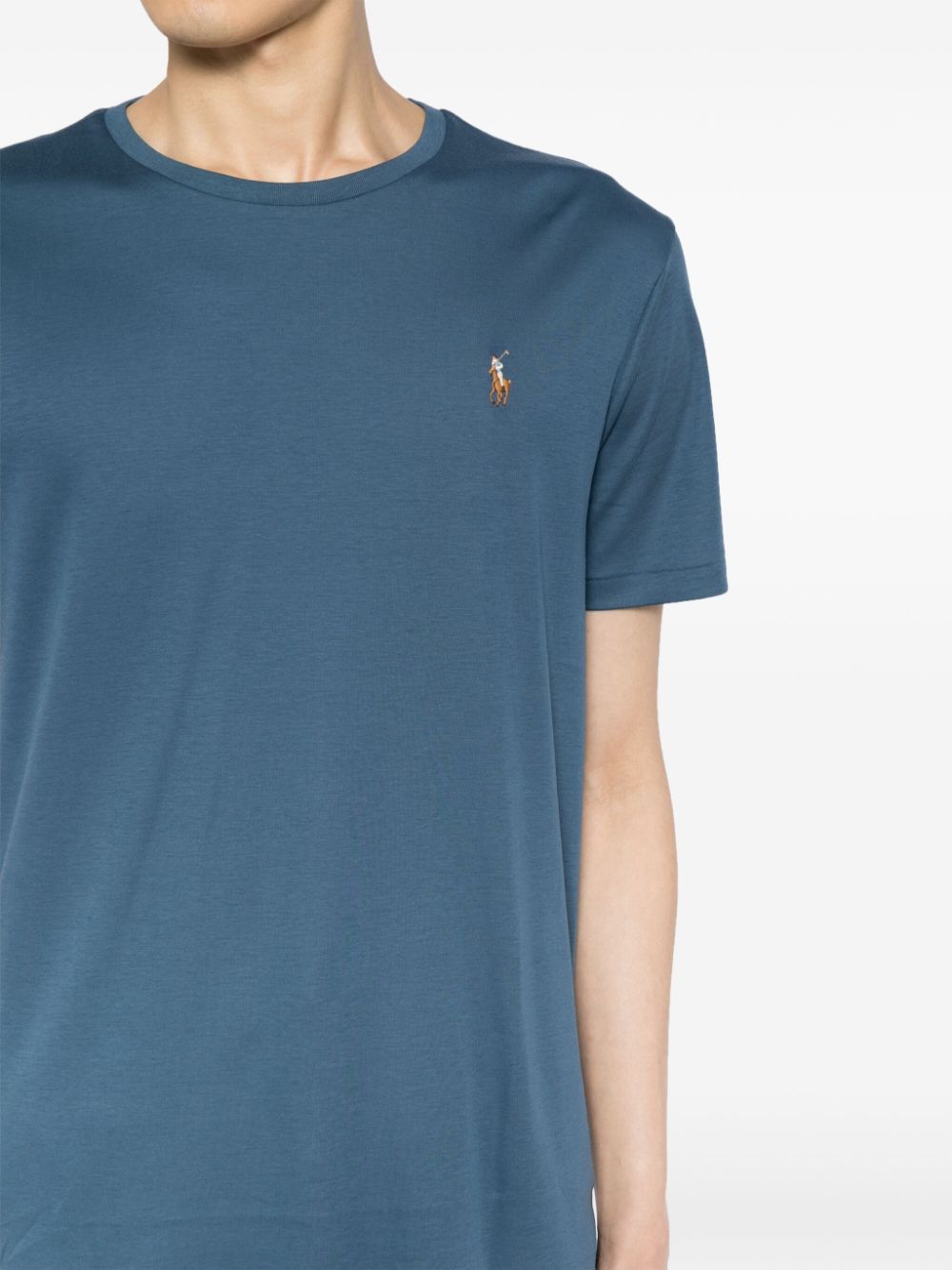 Shop Polo Ralph Lauren Short-sleeve Cotton T-shirt In Blue