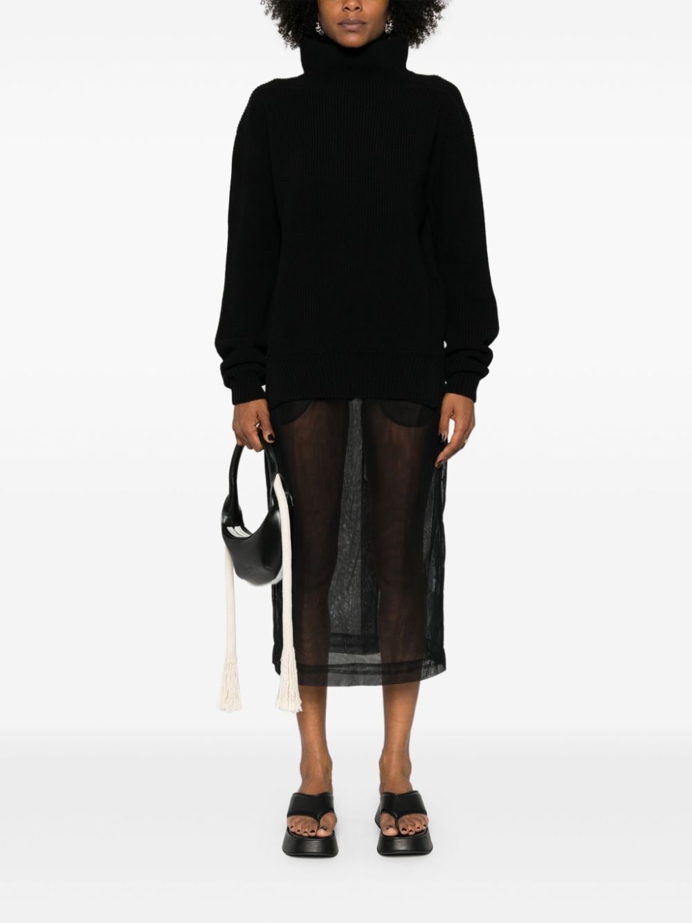 Rick Owens Fisherman Tabard trui - Zwart