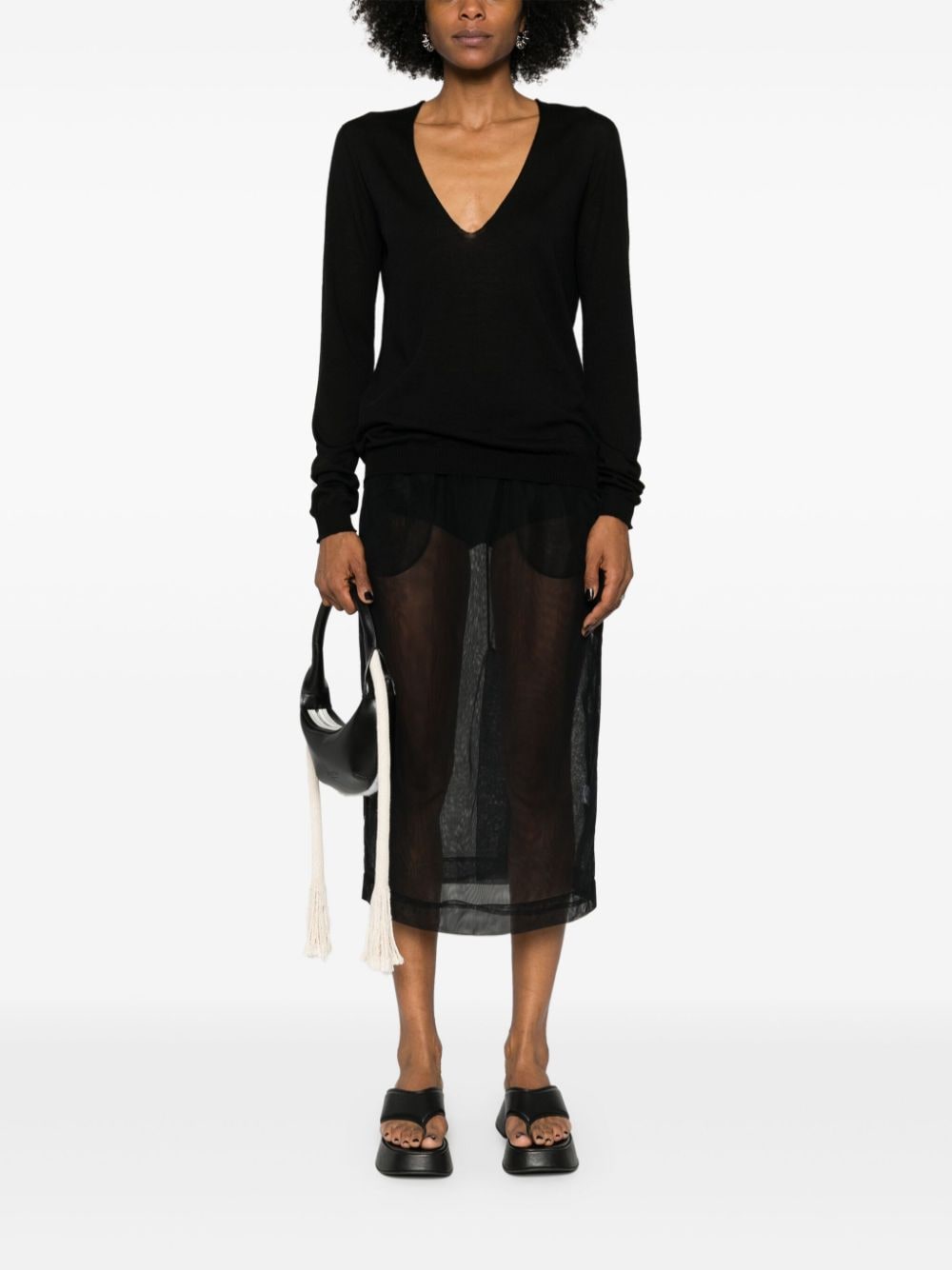 Rick Owens Wollen top - Zwart