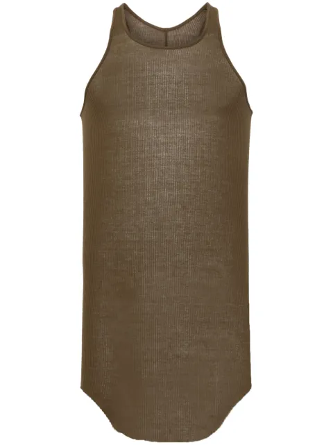 Rick Owens camiseta de tejido fino de canalé