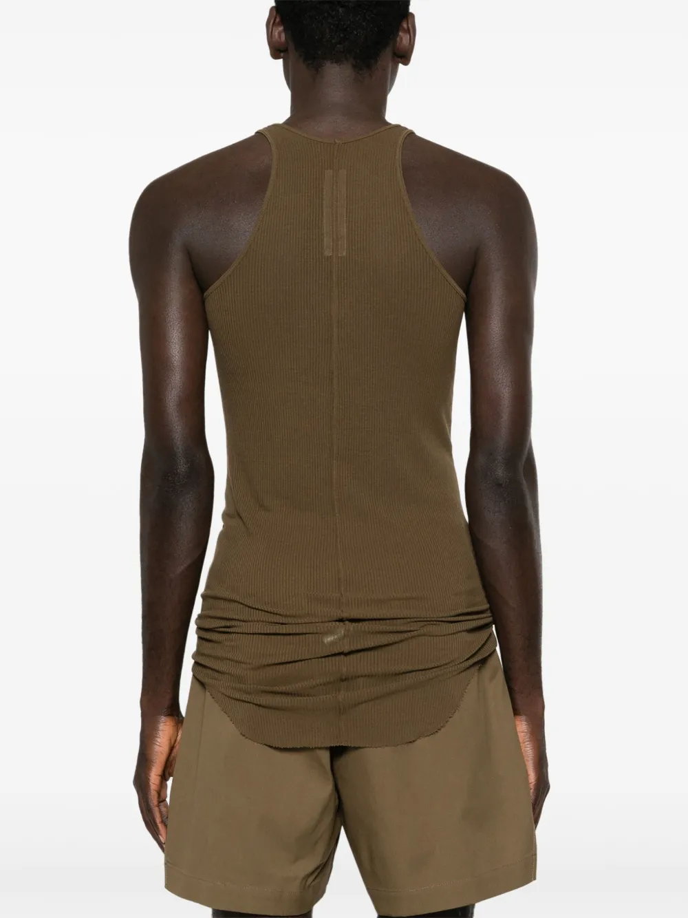 Rick Owens Fine Ribbed Tank Top Green Farfetch