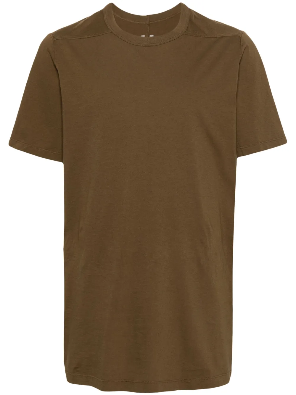 Rick Owens Short Level Organic Cotton T-shirt In Green