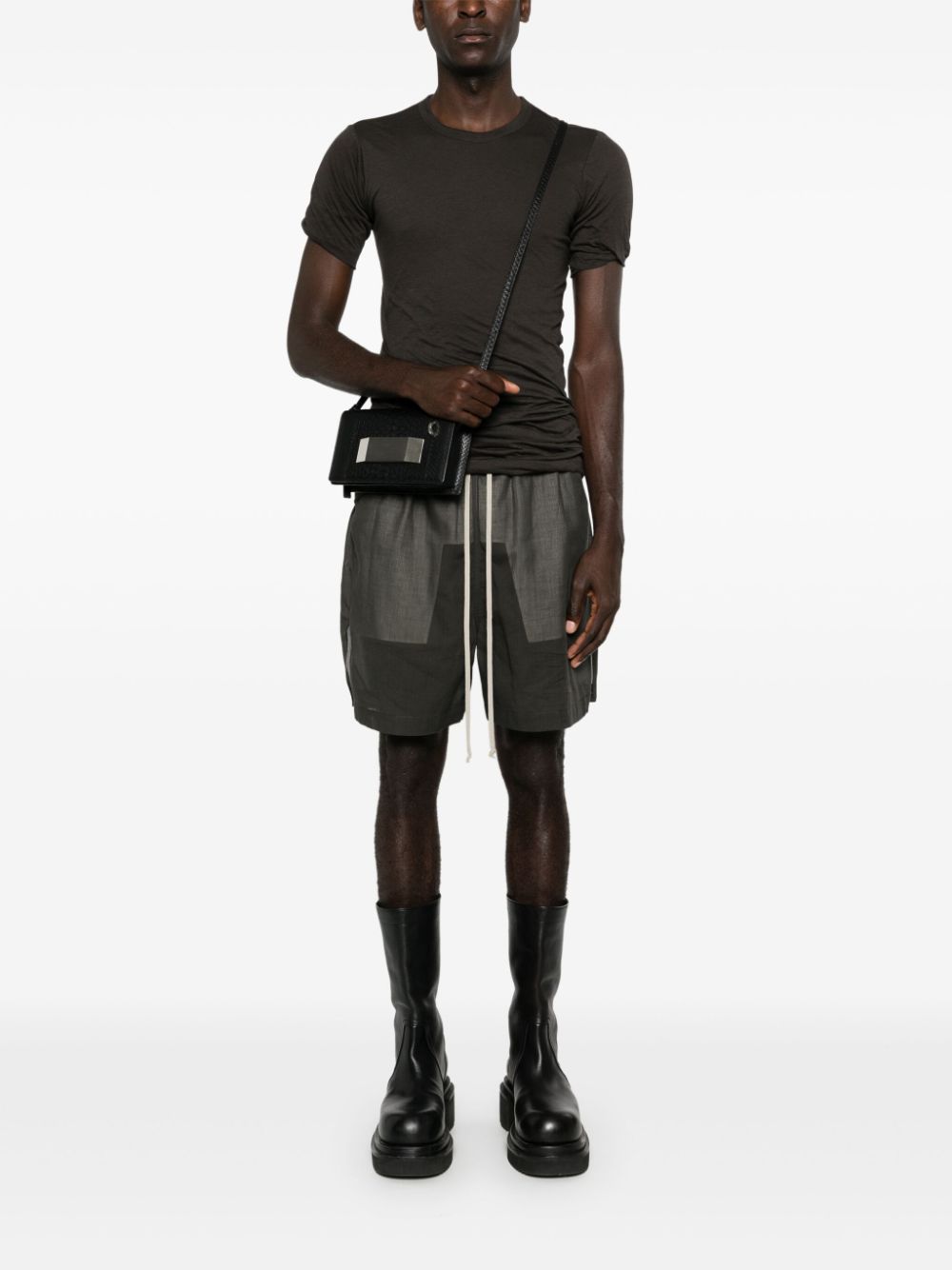 Rick Owens Griffin leren clutch - Zwart