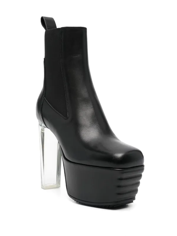 Rick Owens 135mm Minimal Grill Beatle 65 Boots | Black | FARFETCH