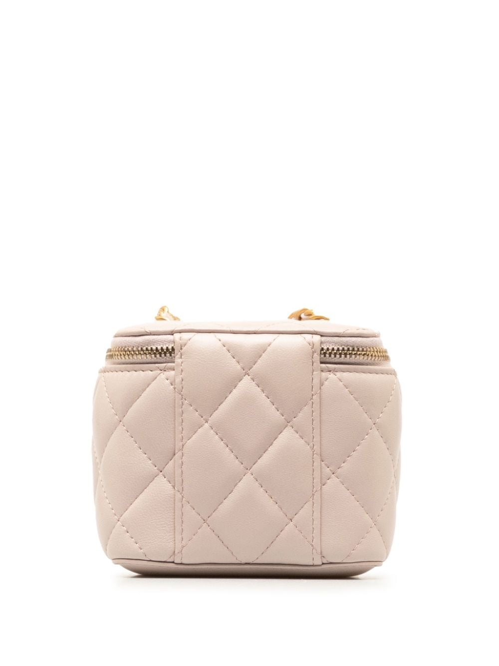 CHANEL Pre-Owned 2021 Mini Lambskin Pearl Crush vanity bag - Roze