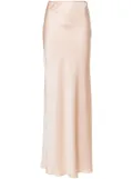 MANURI satin silk maxi skirt - Neutrals