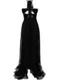 MANURI Nuage sheer maxi dress - Black